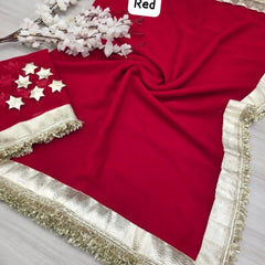 Pure Georgette Gota saree