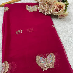 Pure Georgette Sitara Katdana Saree