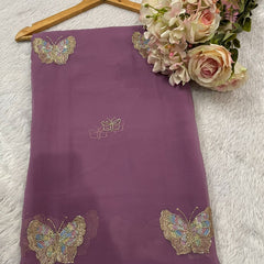 Pure Georgette Sitara Katdana Saree