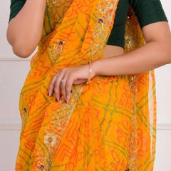Georgette Zari Saree