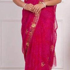 Georgette Zari Saree