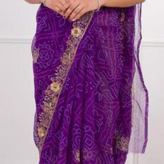 Georgette Zari Saree