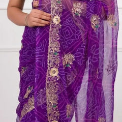 Georgette Zari Saree