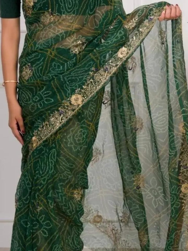 Georgette Zari Saree