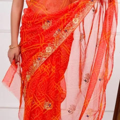 Georgette Zari Saree