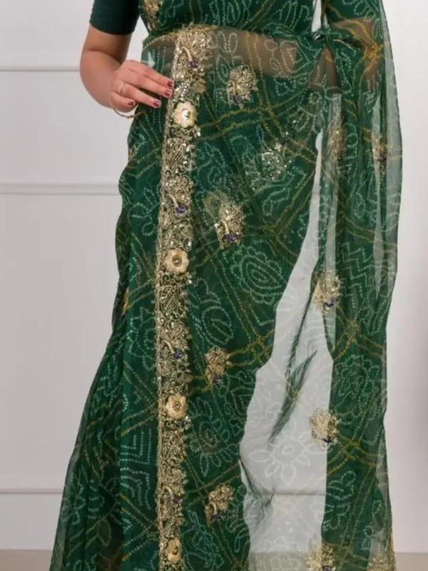 Georgette Zari Saree