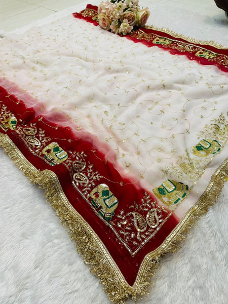Georgette Zari Saree