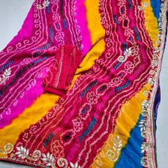 Pure Georgette Cutdana Saree