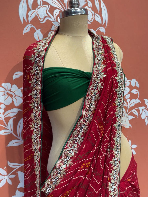 Pure Georgette Handwork Saree