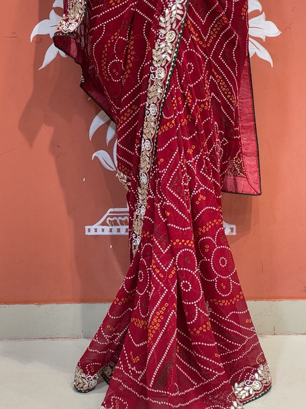 Pure Georgette Handwork Saree