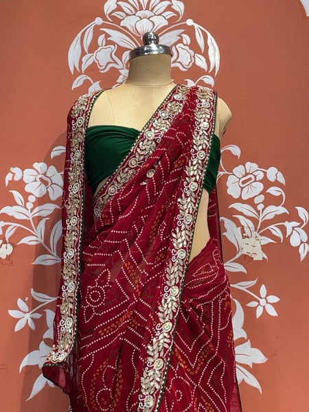 Pure Georgette Handwork Saree