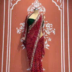 Pure Georgette Handwork Saree