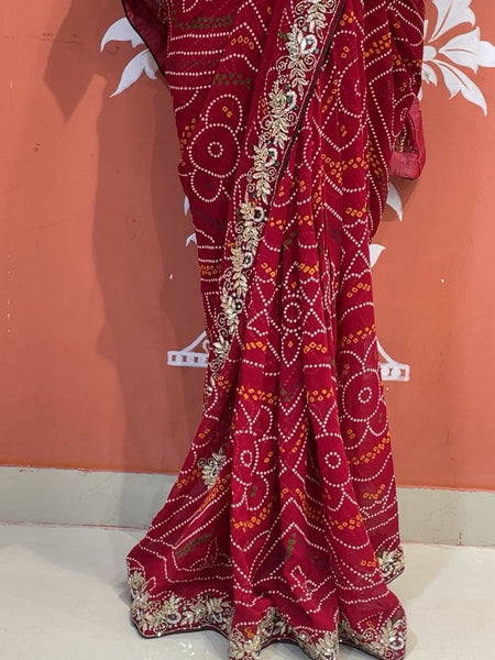 Pure Georgette Handwork Saree