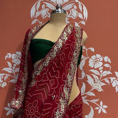 Pure Georgette Handwork Saree