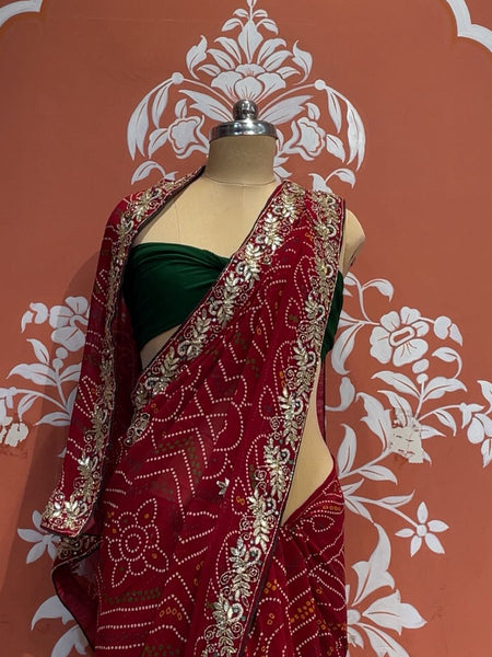 Pure Georgette Handwork Saree