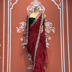 Pure Georgette Handwork Saree