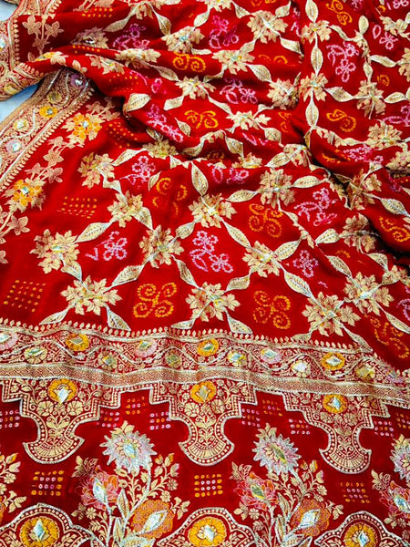 Pure Georgette Handwork Saree