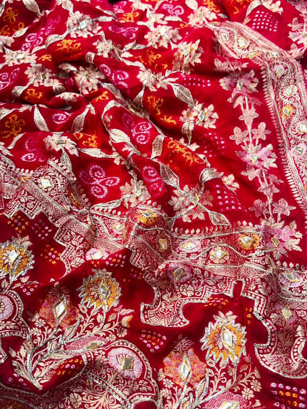 Pure Georgette Handwork Saree
