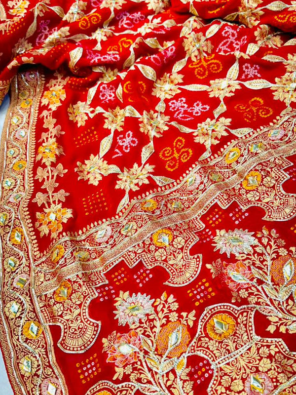 Pure Georgette Handwork Saree