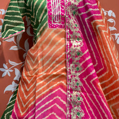 Kota Doriya Skirt , Kurti & Dupatta Set