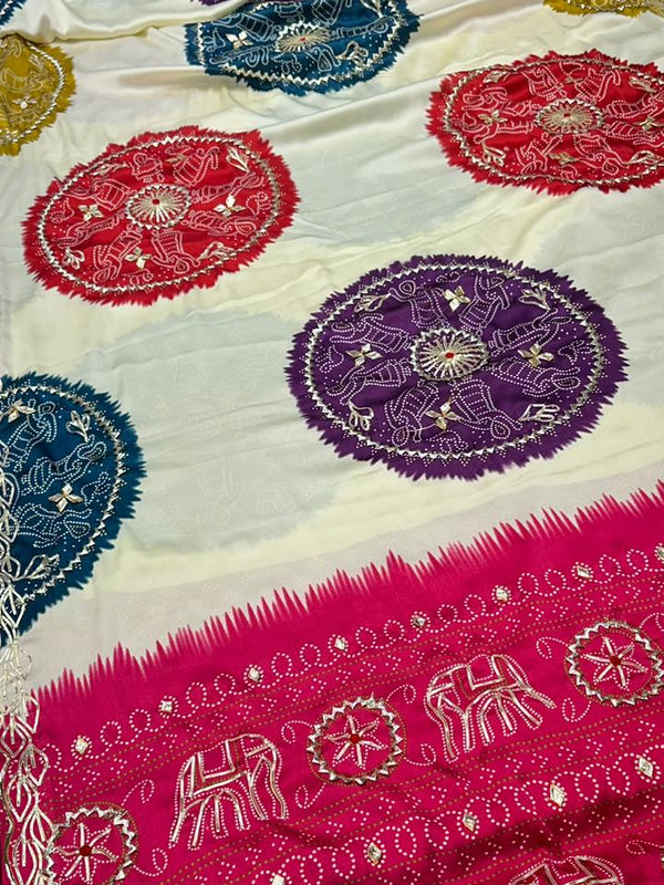 Gazi Mandala Gota Saree