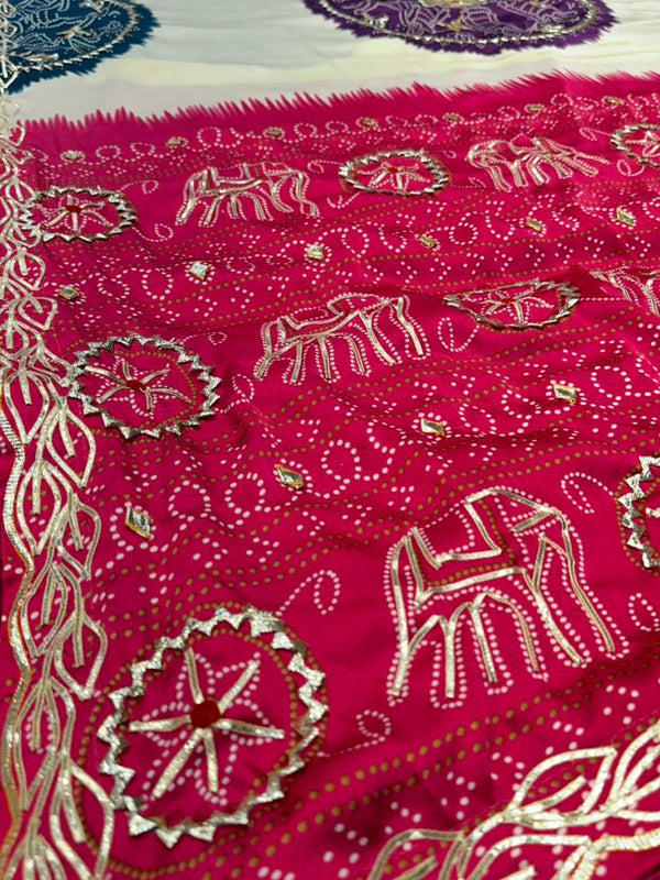 Gazi Mandala Gota Saree