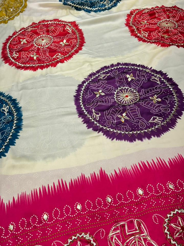 Gazi Mandala Gota Saree