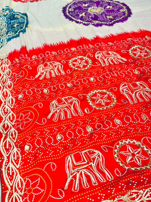 Gazi Mandala Gota Saree
