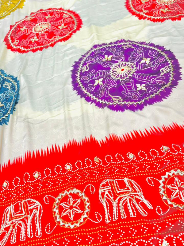 Gazi Mandala Gota Saree