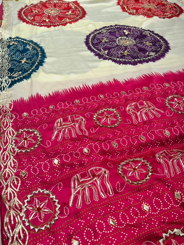 Gazi Mandala Gota Saree