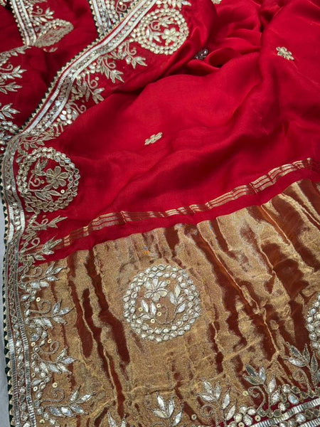 Gajji Mandala Gota Saree
