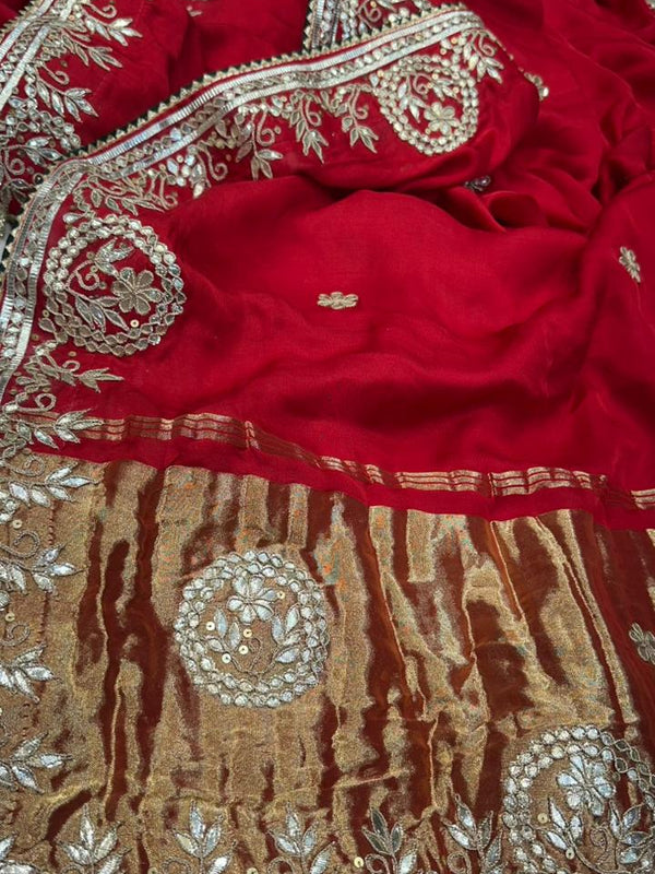 Gajji Mandala Gota Saree