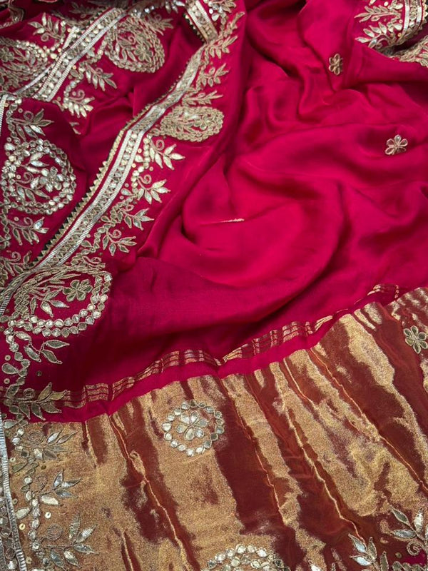 Gajji Mandala Gota Saree