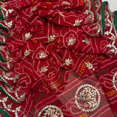 Pure CXC Georgette Gota Patti Saree