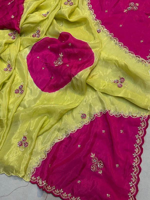 Pure HO silk Handwork Saree