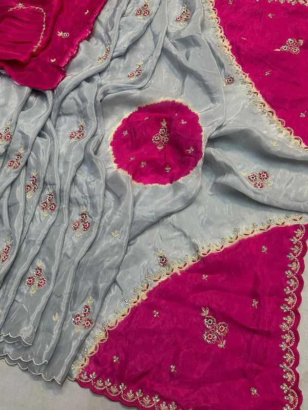 Pure HO silk Handwork Saree