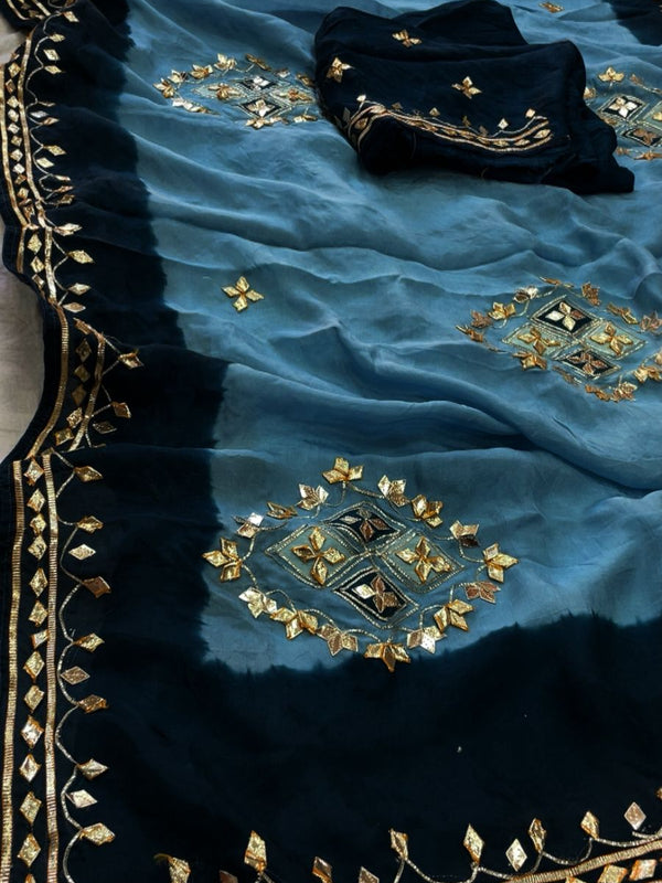 Pure HO silk Gota Saree