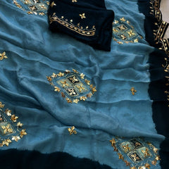 Pure HO silk Gota Saree