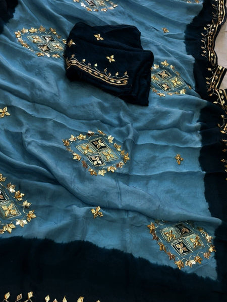 Pure HO silk Gota Saree