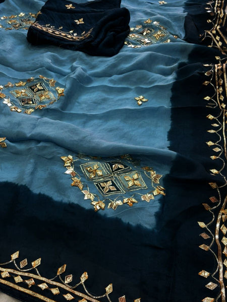 Pure HO silk Gota Saree