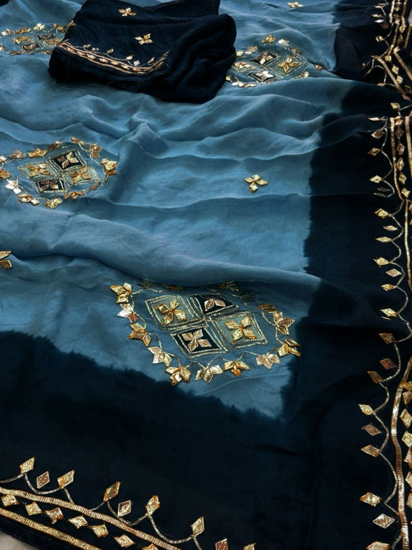Pure HO silk Gota Saree