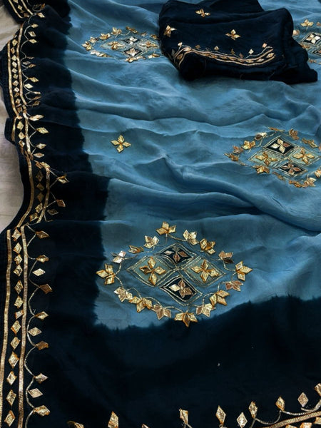 Pure HO silk Gota Saree