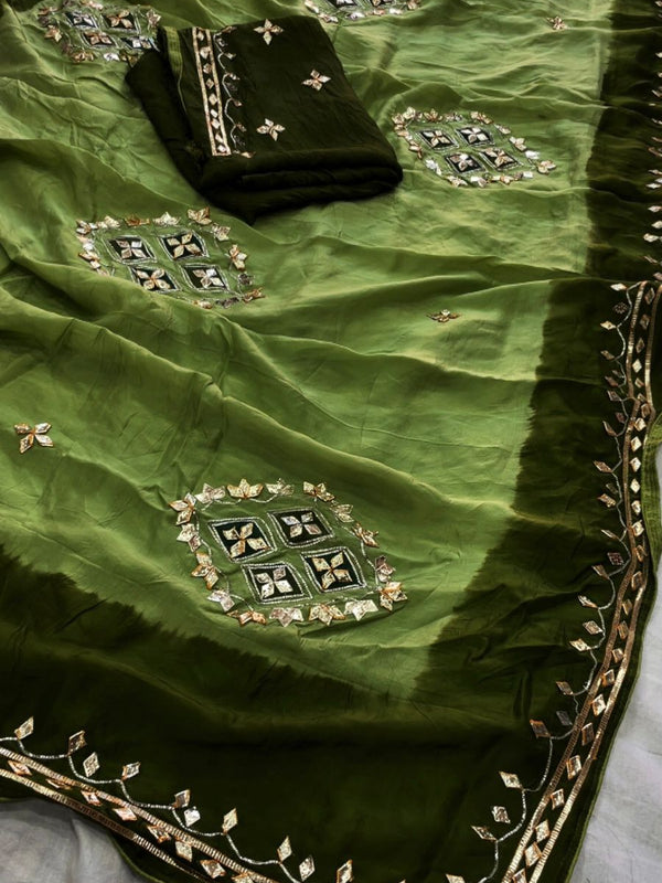 Pure HO silk Gota Saree