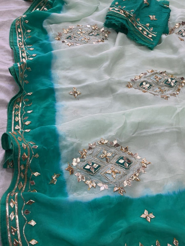 Pure HO silk Gota Saree