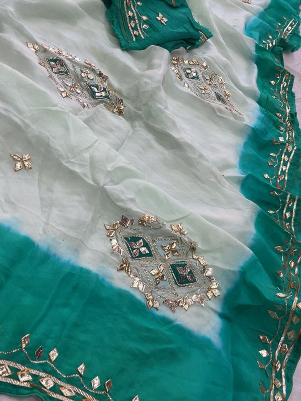 Pure HO silk Gota Saree