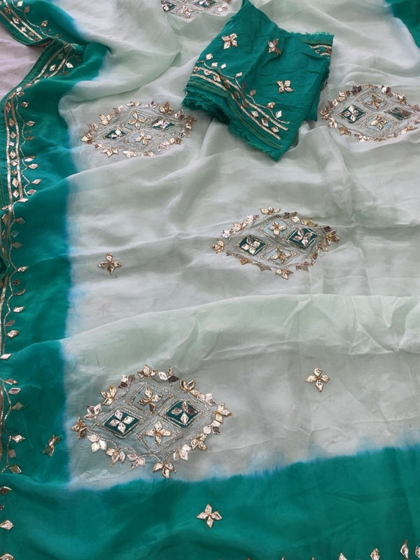 Pure HO silk Gota Saree