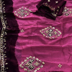 Pure HO silk Gota Saree