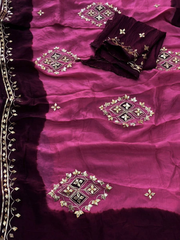 Pure HO silk Gota Saree