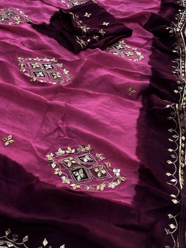 Pure HO silk Gota Saree