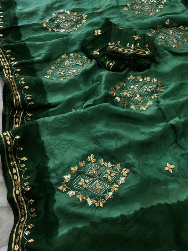 Pure HO silk Gota Saree